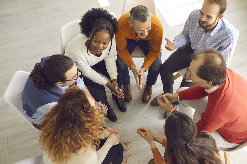 image representing love and support one get at a group therapy