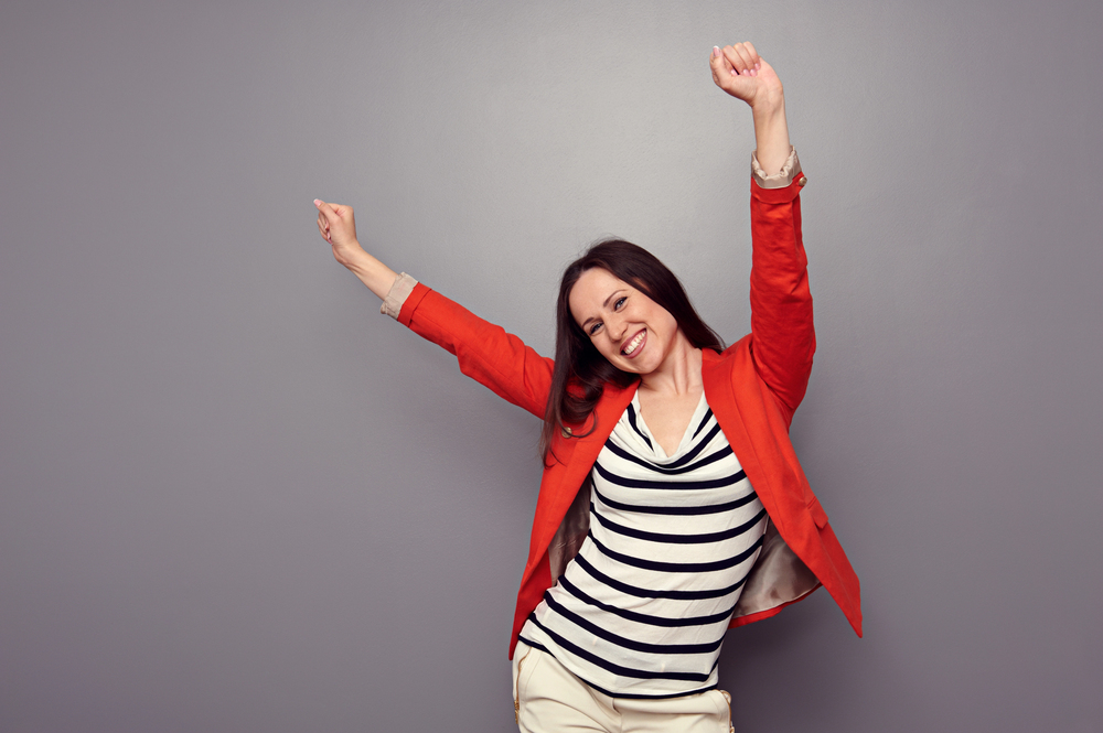 woman having fun and having a her humor help with her substance abuse problems