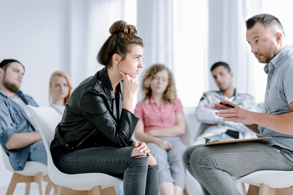 addicted woman in a residential addiction treatment in texas