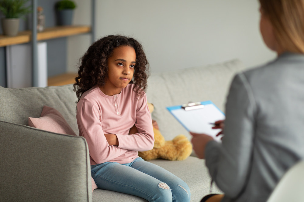 child affected by her parent substance abuse problems now have a trauma and needs therapy