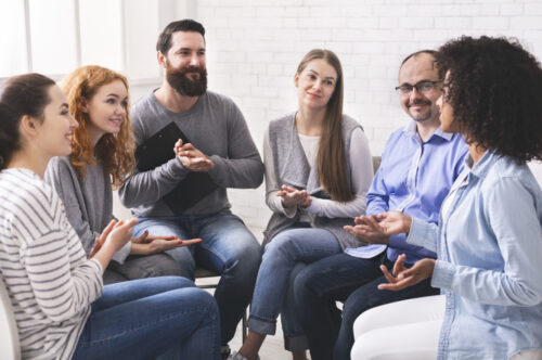 cognitive behavioral therapy in group session