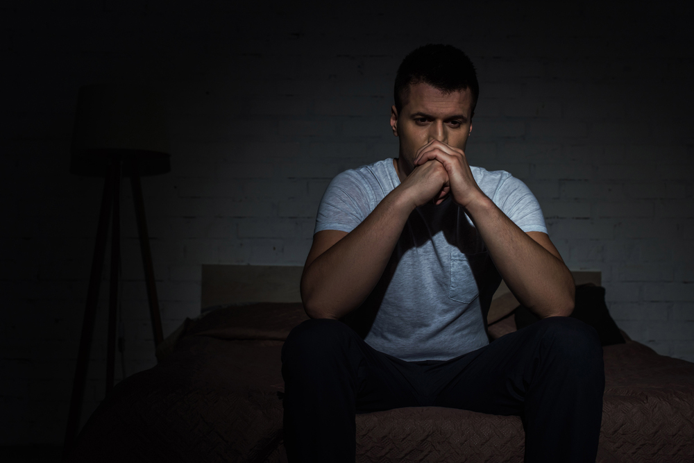 man experiencing grief