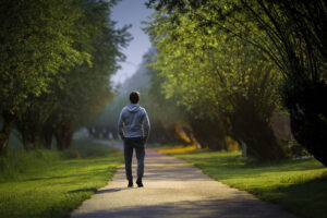 Man standing alone, symbolizing overdose risk of fake weed